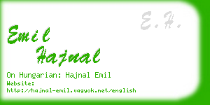 emil hajnal business card